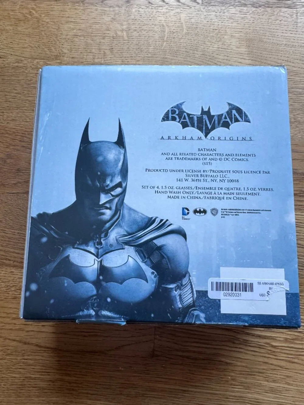 Batman Arkham Origins Glassware Set of 4 NIB